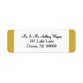 Étiquette Gold White Wedding (Devant)