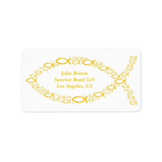 Étiquette Golden Christian Fishes (Devant)