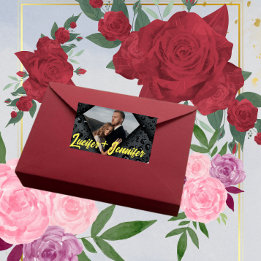 Étiquette Golden Diamond Moderne Élégant Mariage Personnalis