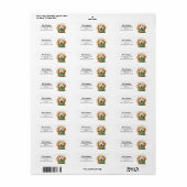 Étiquette Golden Doodle Adresse (Feuille entière)