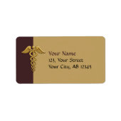 Étiquette Golden Double Snake Caduceus (Devant)