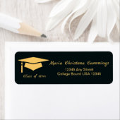 Étiquette Golden Elegance Class Of Graduation (En situation)