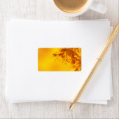 Étiquette Golden Fall Leaves Arrière - plan (En situation)