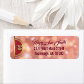 Étiquette Golden Fifty & Fabulous Adresse de retour Label (En situation)