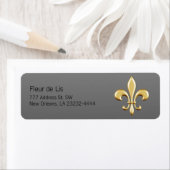 Étiquette Golden Fleur De Lis (En situation)