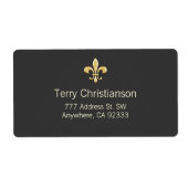 Étiquette Golden Fleur De Lis (Devant)