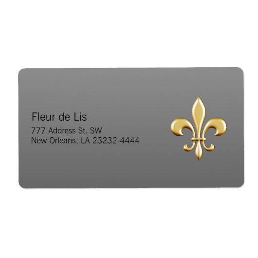 Étiquette Golden Fleur De Lis (Devant)