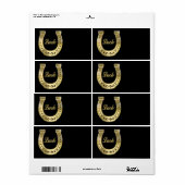Étiquette Golden horseshoe (Feuille entière)