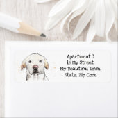 Étiquette Golden Labrador Retriever, aquarelle pour chien de (En situation)