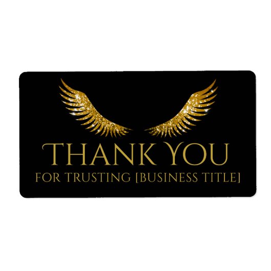 Étiquette Golden Lash Wings Black Label (Devant)