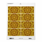 Étiquette Golden Mandala Antique Abstract Design-63495 (Feuille entière)