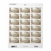 Étiquette Golden Ornate Frame Return Address Label (Feuille entière)