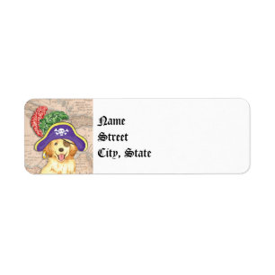 Étiquette Golden Retriever Pirate