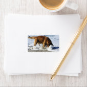 Étiquette Golden Retriever TOUT LE MONDE ARRÊTE ! J'ai perdu (En situation)