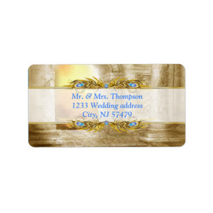 Étiquette Golden Royal Peacock Temple Dreams