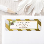 Étiquette Golden Stripes - Noël (En situation)