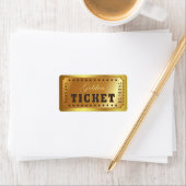 Étiquette Golden Ticket Admettre une étoile Numéro Entrée Vi (En situation)