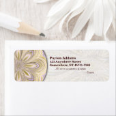 Étiquette Golden Waning Mandala - Adresse de retour (En situation)