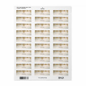 Étiquette Golden Wavy Feuilles Floral Adresse de retour Labe (Feuille entière)