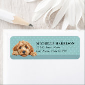 Étiquette Goldendoodle Dog Return Address Labels (En situation)