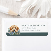 Étiquette Goldendoodle Return Address Labels (En situation)