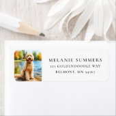 Étiquette Goldendoodle Summer Lake Adresse de retour Label (En situation)