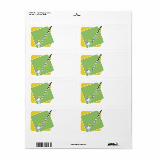 Étiquette Golf (Feuille entière)