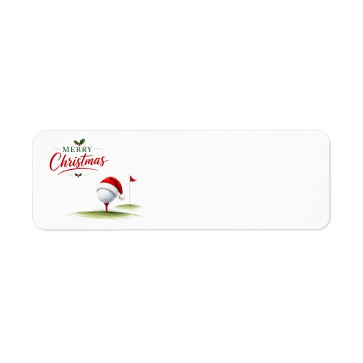 Étiquette Golf à thème de Noël pour golfeur (Devant)