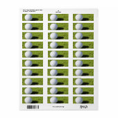 Étiquette Golf Ball On Green Grass Course - Customisé (Feuille entière)