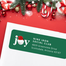 Golf Christmas Holiday Joy Festive Modern Green