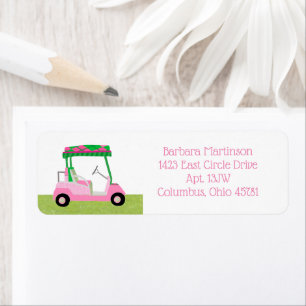 Étiquette Golf Lady Thème Adresse de retour