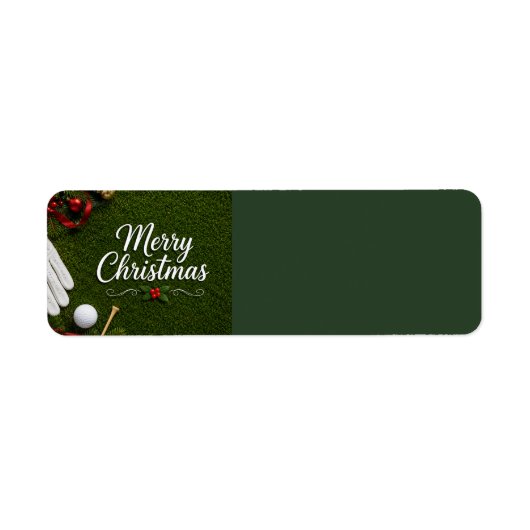 Étiquette Golf Noël sur green de putting (Devant)
