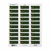 Étiquette Golf Noël sur green de putting (Feuille entière)