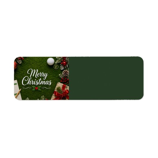 Étiquette Golf Noël sur green de putting (Devant)