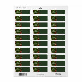 Étiquette Golf Noël sur green de putting (Feuille entière)