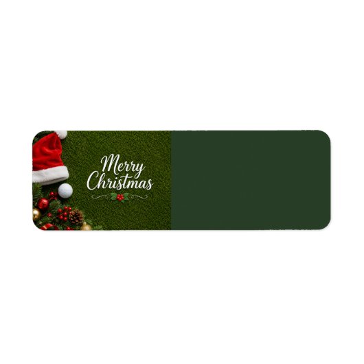 Étiquette Golf Noël sur green de putting (Devant)