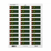 Étiquette Golf Noël sur green de putting (Feuille entière)