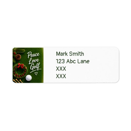 Étiquette Golf thème de Noël (Devant)