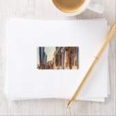 Étiquette Gondola Moorings sur le Grand Canal par Sargent (En situation)