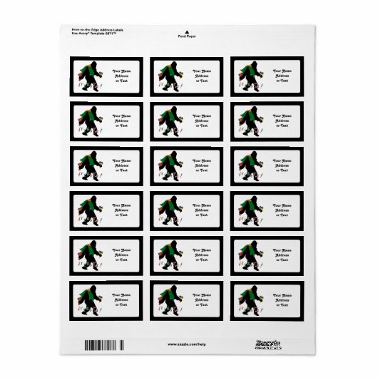 Étiquette Gone Squatchin - Fiesta Squatchin (Feuille entière)