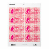 Étiquette Gone Squatching sur camouflage rose (Feuille entière)