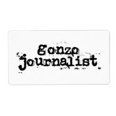 Étiquette Gonzo Journaliste (Devant)