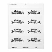 Étiquette Gonzo Journaliste (Feuille entière)