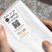 Étiquette Google Reviews Merci Logo Code QR