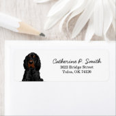 Étiquette Gordon Setter Adresse de retour (En situation)