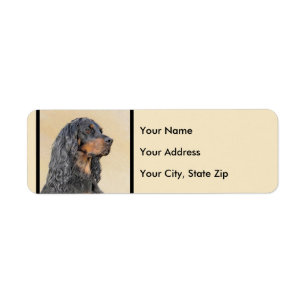 Étiquette Gordon Setter Peinture - Joli art original chien