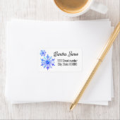Étiquette Gorgeous address labels snowflake (En situation)