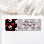 Étiquette Goth Skulls & Hearts (En situation)