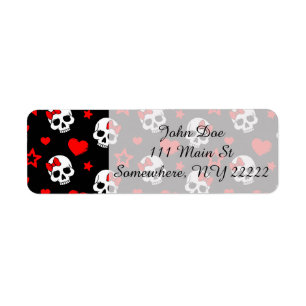 Étiquette Goth Skulls & Hearts