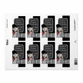 Étiquette Gothique crâne gothique bouteille de vin mariage (Feuille entière)